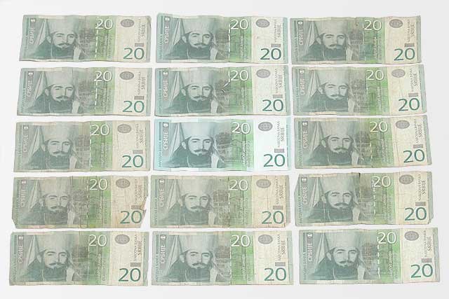 novac, pare, novčanice od 20 dinara